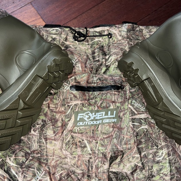 Foxelli Chest Waders – Camouflage Hunting Fishing Waterproof Sz. 14 Boots - Picture 5 of 8